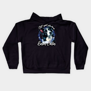 Just A Girl Who Loves Border Collies of Beloved Breed on T-Shirt Kids Hoodie